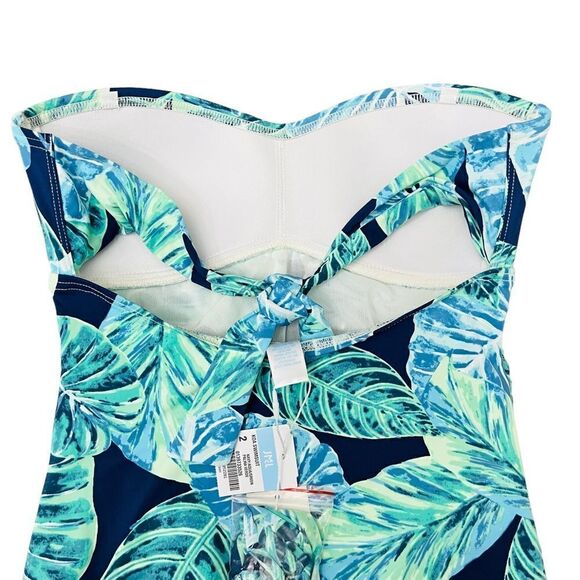 NEW J. McLaughlin Swimsuit Koa UPF 50+ Tropical Flatten Stomach Sz 2 - Picture 6 of 15